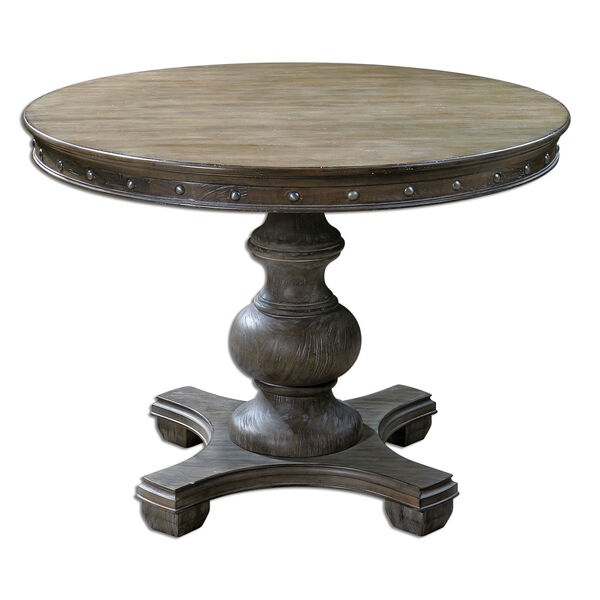 Uttermost Sylvana Light Gray 42 Inch, How Big Is A 42 Inch Round Table