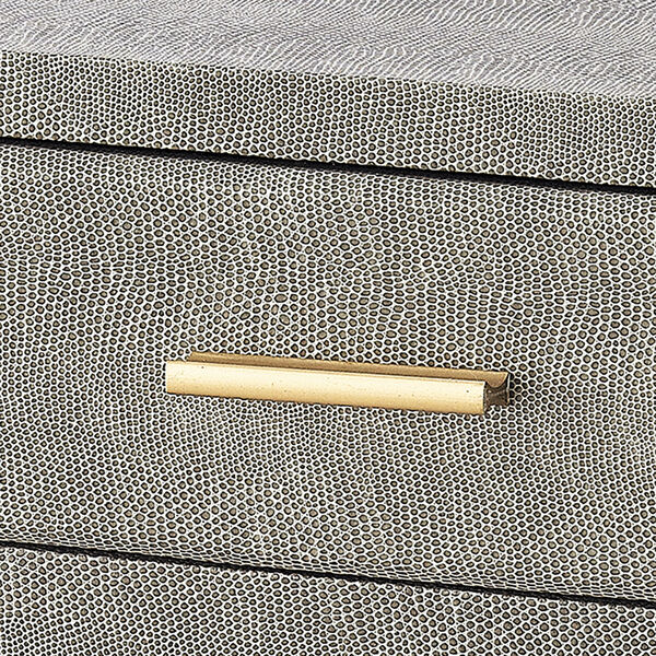 Sands Point Grey Faux Shagreen Accent Table, image 2
