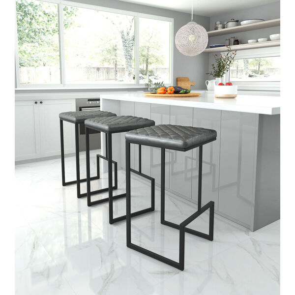 Element Gray and Black Barstool, image 2