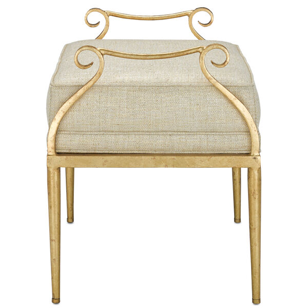 Genevieve Dust and Grecian Gold Ottoman, image 3