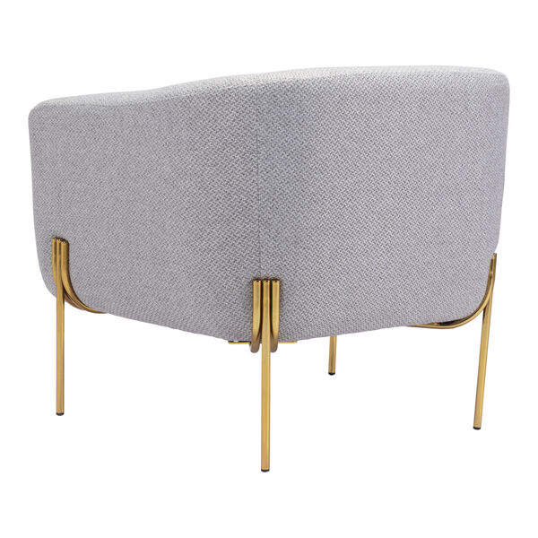 Micaela Gray and Gold Arm Chair, image 6