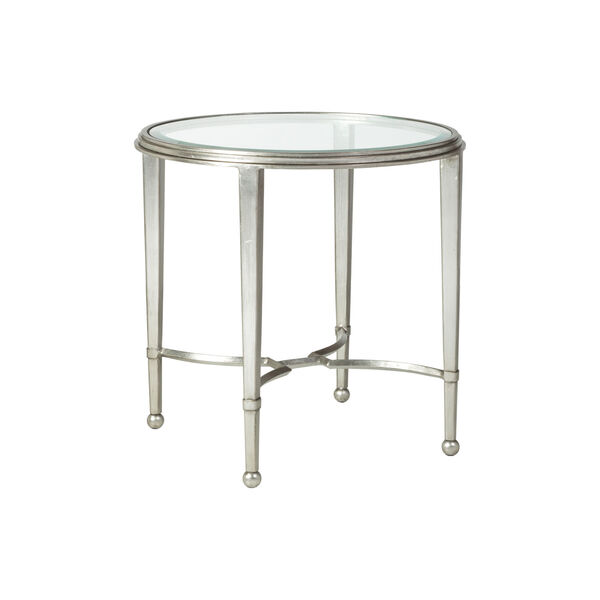 Metal Designs Silver Sangiovese Round End Table, image 1
