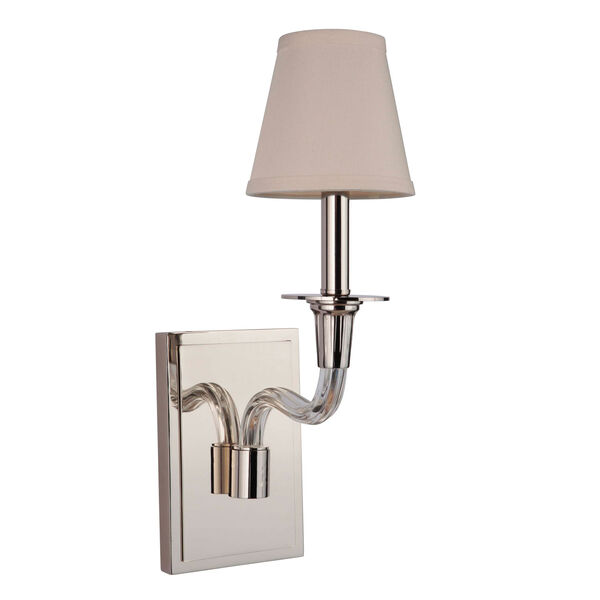 Deran Polished Nickel One-Light Wall Sconce, image 1