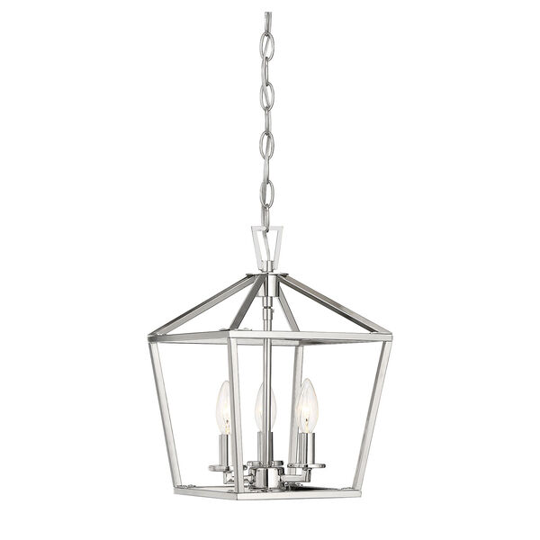 Townsend Polished Nickel 10-Inch Three-Light Pendant, image 1