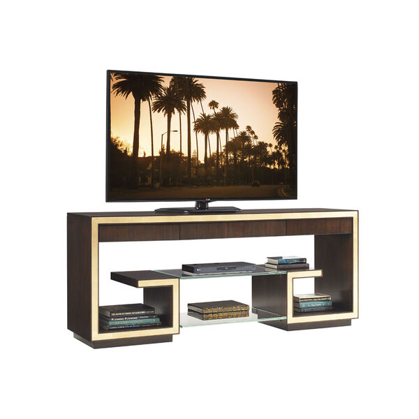 Bel Aire Walnut and Gold Rodeo Media Console, image 1
