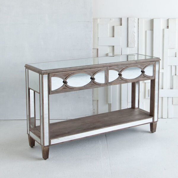 Tottise Brown Two Drawer Console Table, image 2