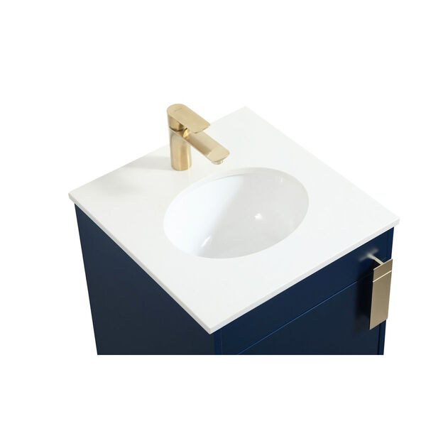 Eugene Blue 18-Inch Single Bathroom Vanity, image 3