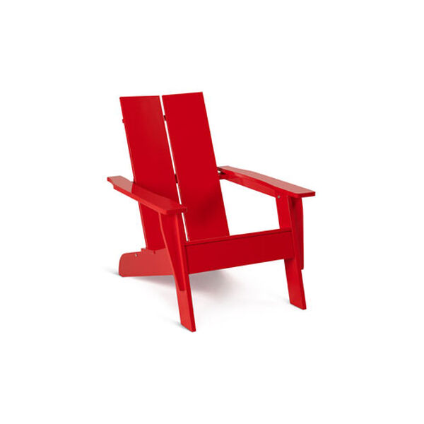 Modern Wooden Adirondack Chair in Red  - (Open Box), image 2