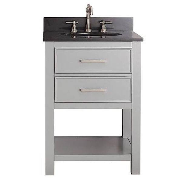 Brooks Chilled Gray 24-Inch Vanity Combo with Black Granite Top, image 1