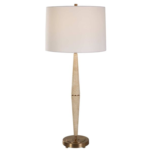 Palu Beige Brushed Brass One-Light Table Lamp, image 2