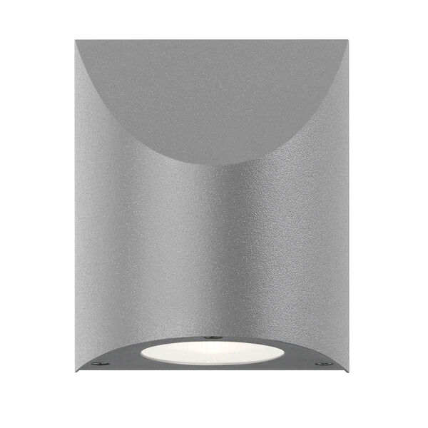Shear LED Textured Gray 1-Light Outdoor Wall Sconce 6-Inch, image 1