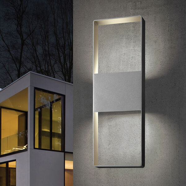 Light Frames LED Textured Gray 1-Light Outdoor Wall Sconce 21-Inch, image 2