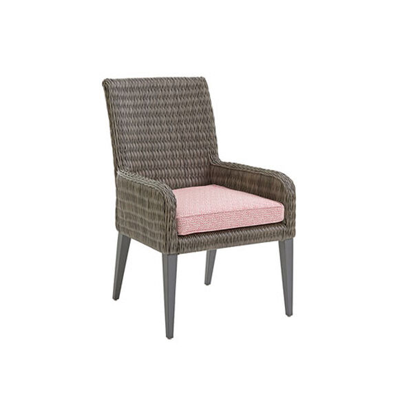 Cypress Point Ocean Terrace Brown and Red Arm Dining Chair, image 1