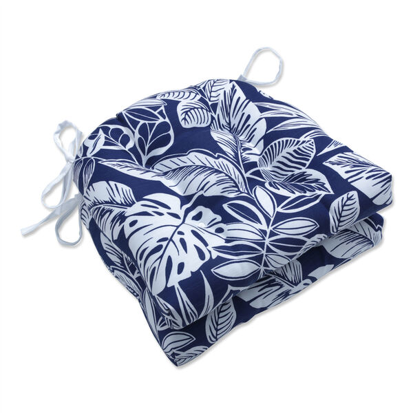 Delray Navy Chairpad, Set of Two, image 1