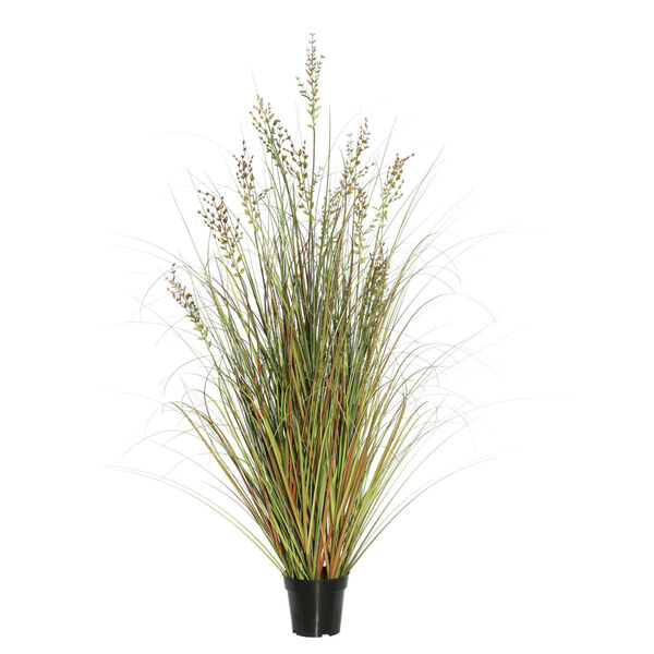 Green and Brown 36-Inch Grass in Pot, image 1