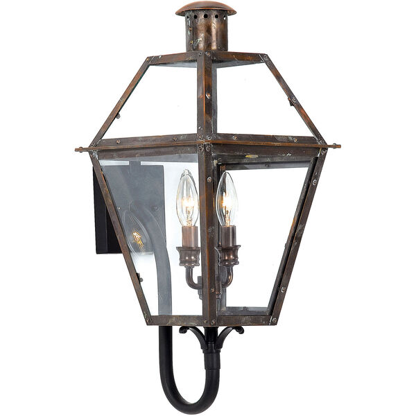 Webster Aged Copper 24-Inch Two-Light Outdoor Wall Sconce, image 1
