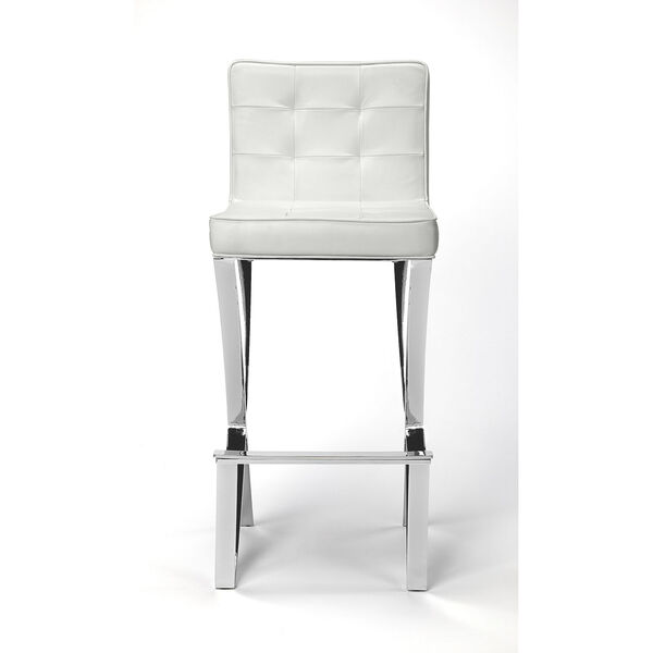 Darcy Chrome Plated Faux Leather Bar Stool, image 4