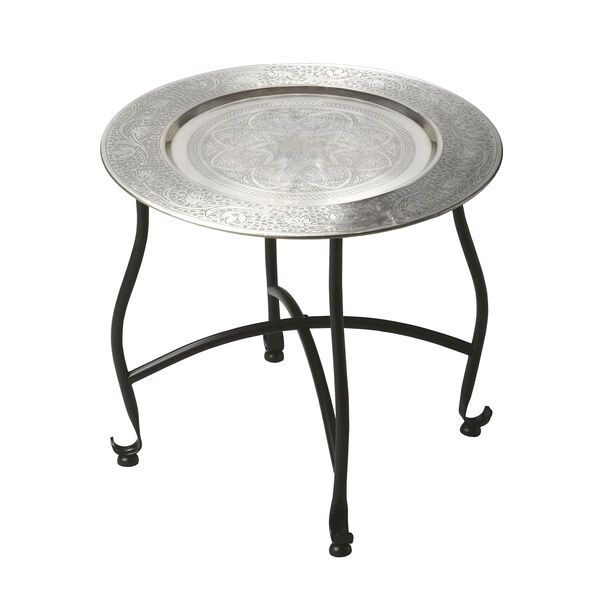Moroccan Metal Tray Table, image 1