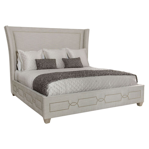 Criteria Heather Gray Wood and Fabric 86-Inch Bed, image 1