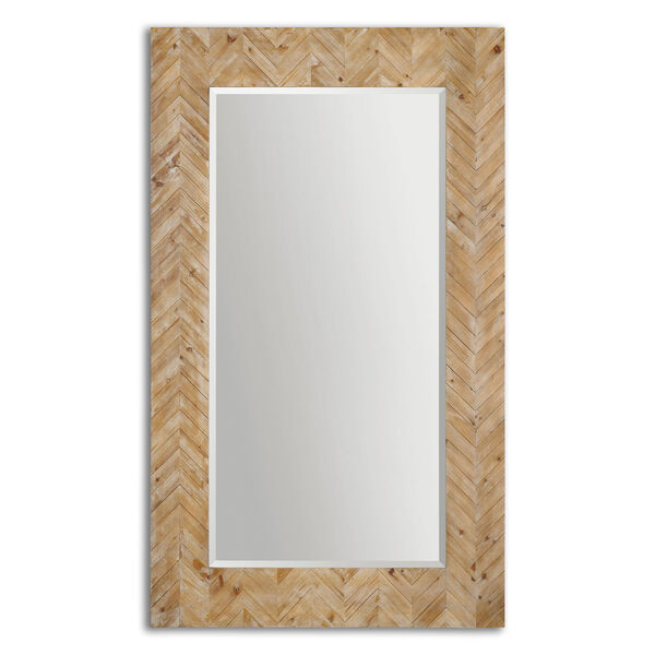 Demetria Solid Wood and Light Gray Oversized Mirror, image 2
