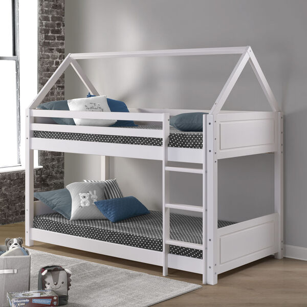Emery White Twin Bunk Bed, image 1