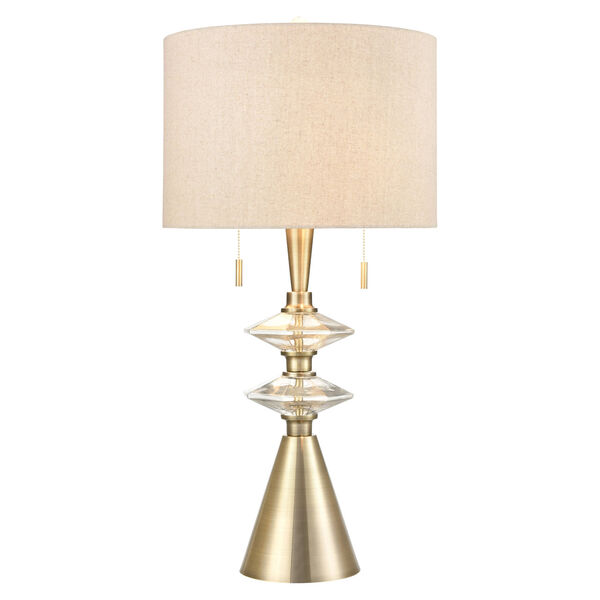 Annetta Antique Brass Two-Light Table Lamp, Set of Two, image 1