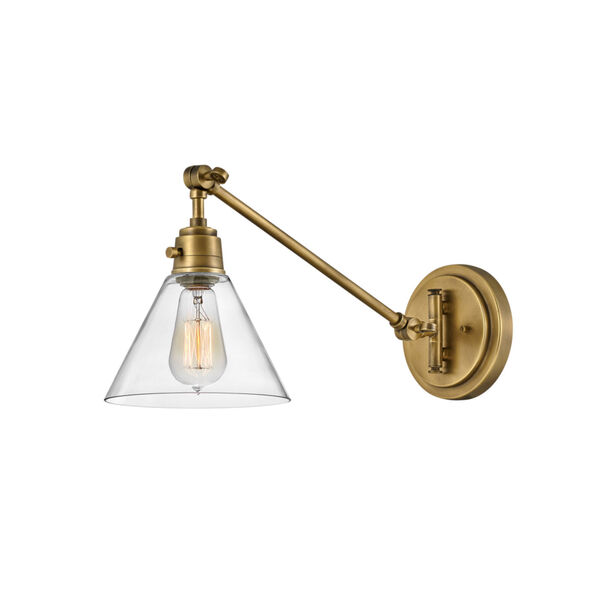 Arti Heritage Brass Plug-In One-Light Wall Sconce, image 1