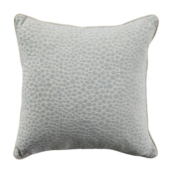 Cheetah Mist Velvet 20 x 20 Inch Pillow with Linen Welt, image 1