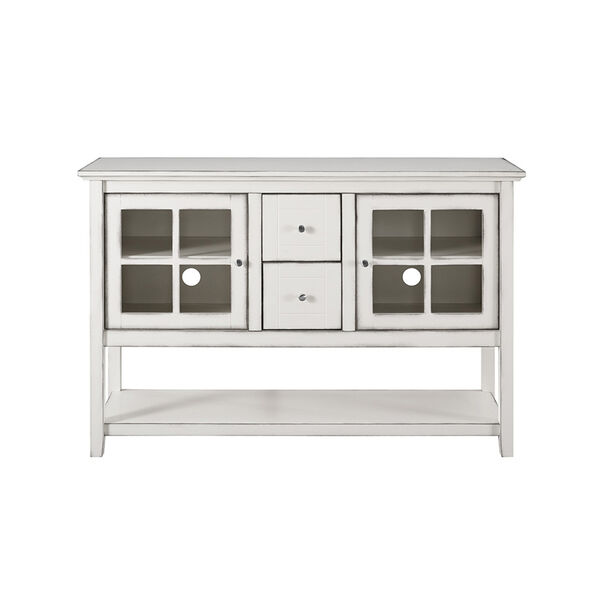52-Inch Wood Console Table Buffet TV Stand - Antique White, image 5