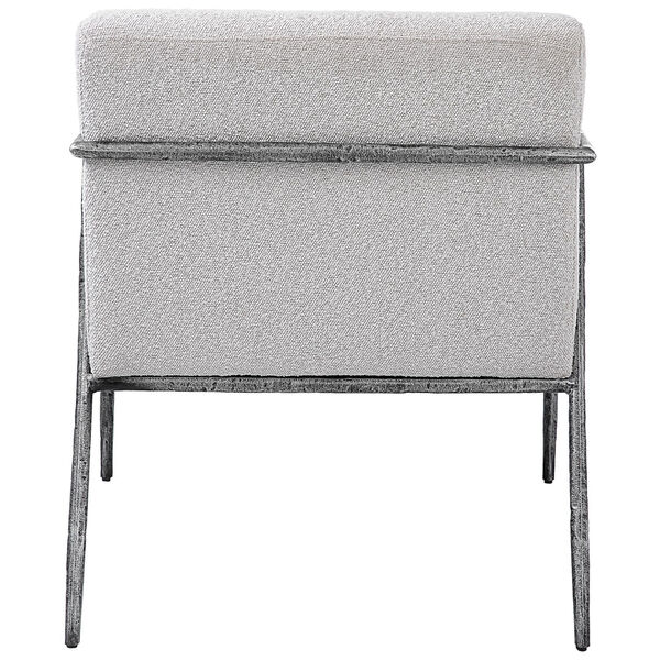 Brisbane Ivory and Distressed Charcoal Accent Chair, image 3
