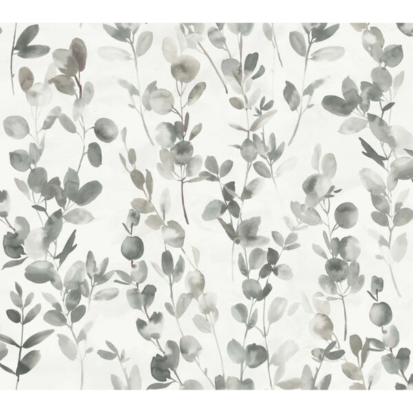 Candice Olson Modern Nature 2nd Edition Gray and Taupe Joyful Eucalyptus Wallpaper, image 2