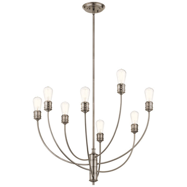 Hatton Classic Pewter Eight-Light Chandelier, image 1