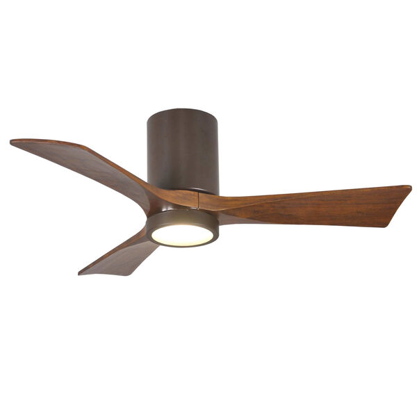Irene-3HLK Textured Bronze 42-Inch Ceiling Fan with LED Light Kit and Walnut Tone Blades, image 1