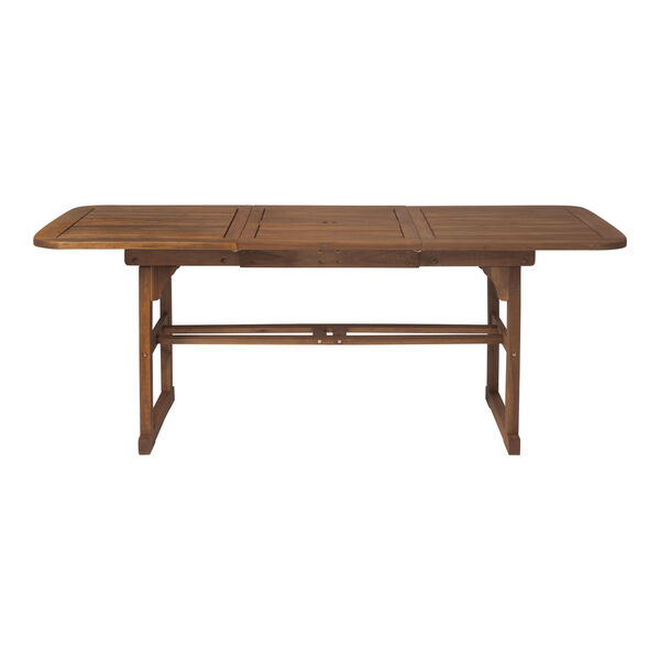 Acacia Wood Patio Butterfly Table - Dark Brown, image 3