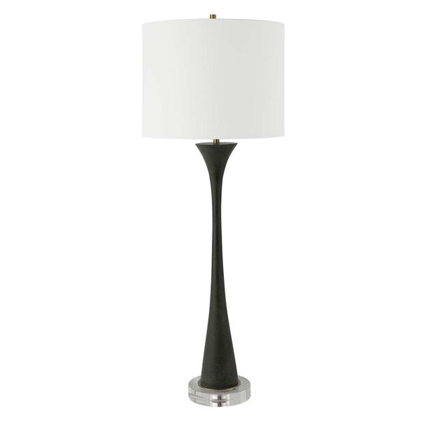 Fountain Black and Nickel Stone Buffet Lamp, image 4