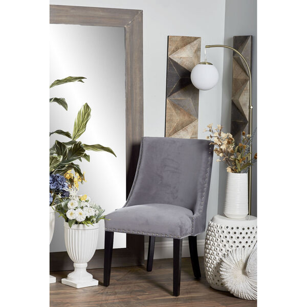 Gray Fabric and Wood Dining Chair, image 3