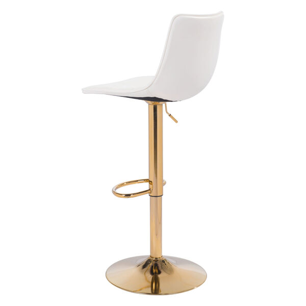 Prima White and Gold Bar Stool, image 6