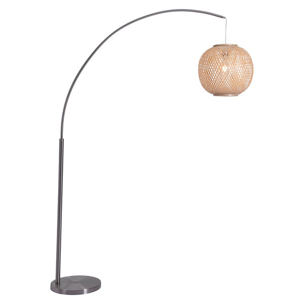 Halzey Natural Woven One-Light Floor Lamp, image 3