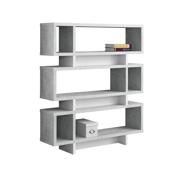 White 55-Inch Bookcase, image 1
