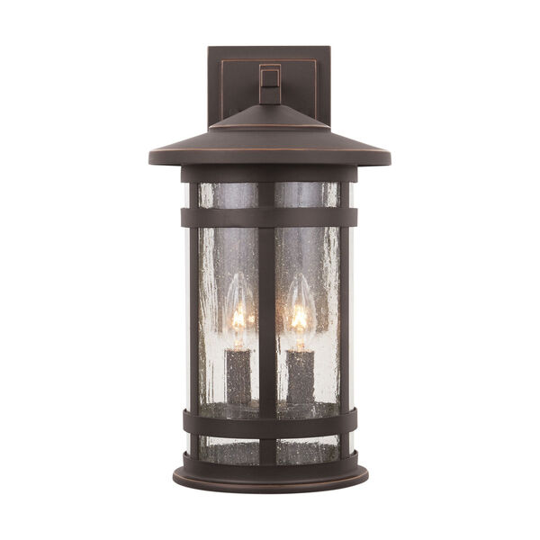 Mission Hills Oiled Bronze Two-Light Outdoor Wall Lantern, image 5