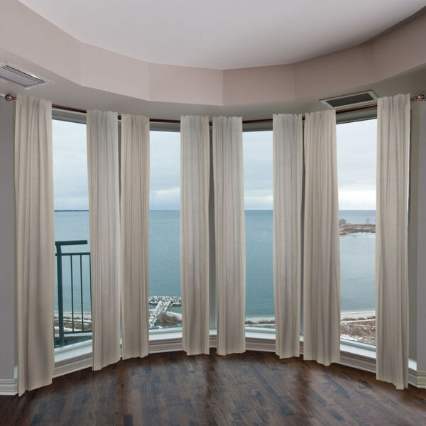 Eleanor Cocoa Four-Sided Bay Window Curtain Rod, image 2