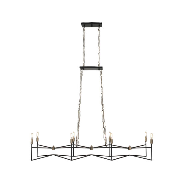 Bodie Havana Gold and Carbon Eight-Light Linear Pendant, image 1