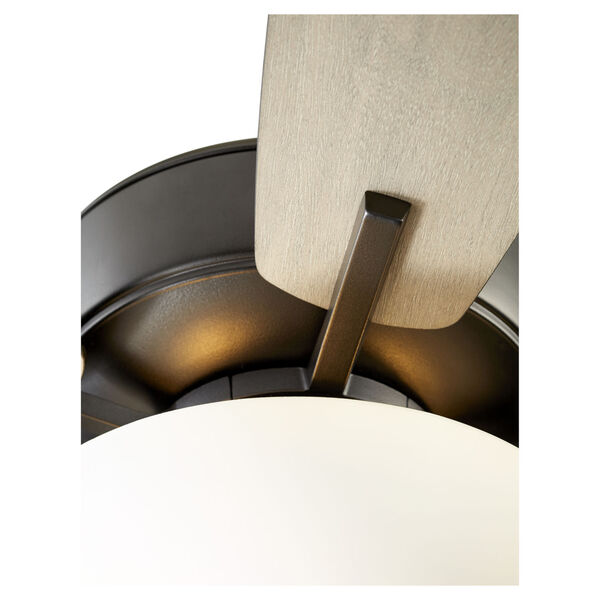 Breeze Noir Two-Light 52-Inch Ceiling Fan with Satin Opal Bowl, image 4