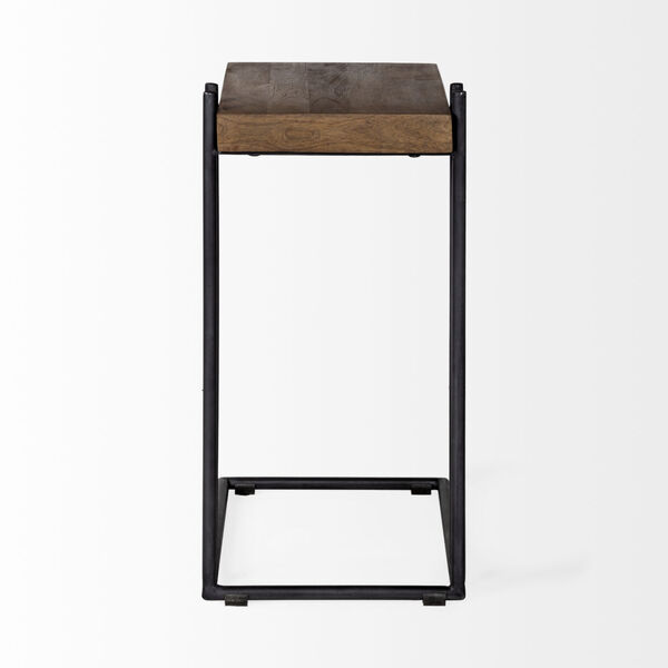 Maddox II Brown and Black L-Shaped End Table, image 5