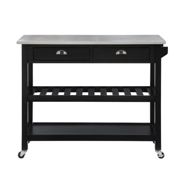 American Heritage 3 Tier Stainless Steel Kitchen Cart with Drawers, image 5