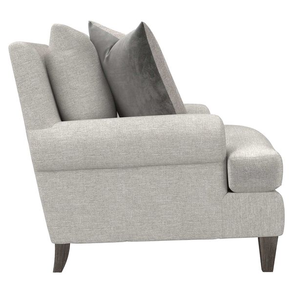 Isabella Soft Gray and Walnut Chair with Toss Pillows, image 2