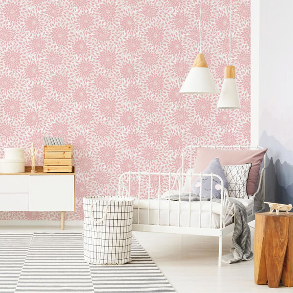 York Wallcoverings Toss The Bouquet Pink Peel And Stick Wallpaper  RMK11479WP | Bellacor