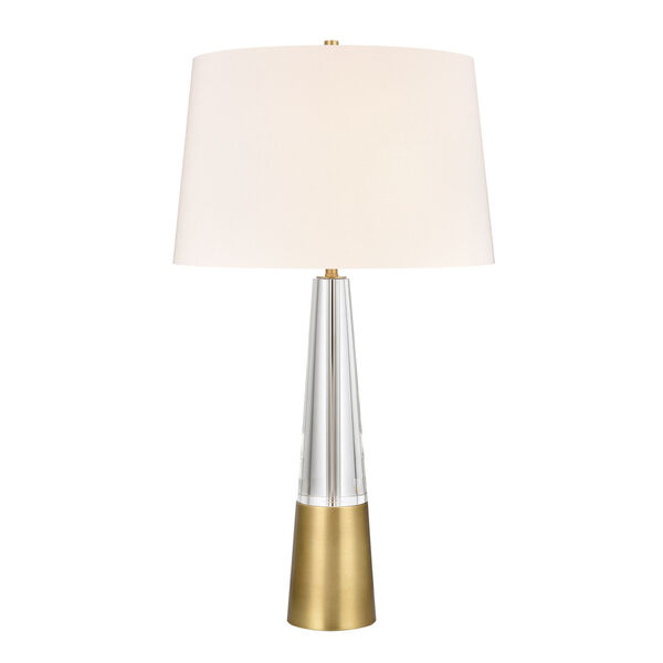Bodil Clear and Brass 31-Inch One-Light Table Lamp, image 1