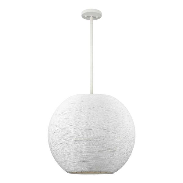 Sophie White Coral 20-Inch Three-Light Pendant, image 2