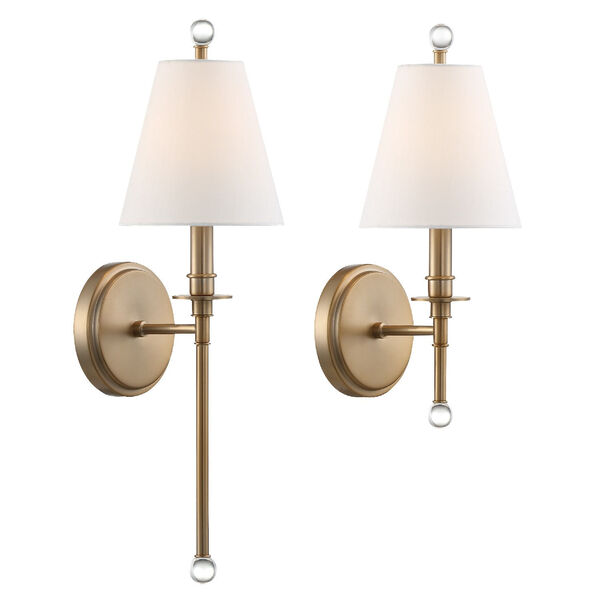 Riverdale One-Light Aged Brass Wall Sconce, image 2